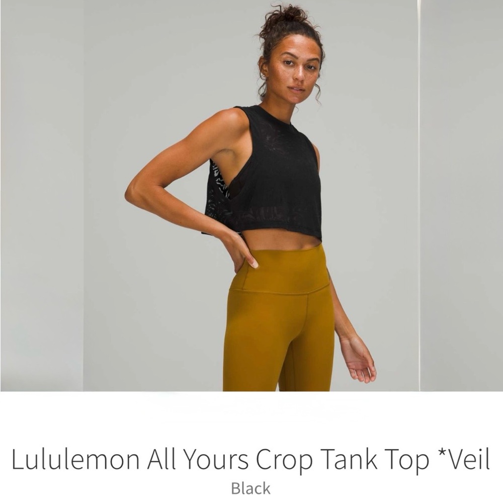 Lululemon All Yours Crop Tank Top in Black